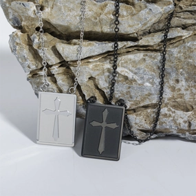 Wholesale Square Pendant Stainless Steel Necklace