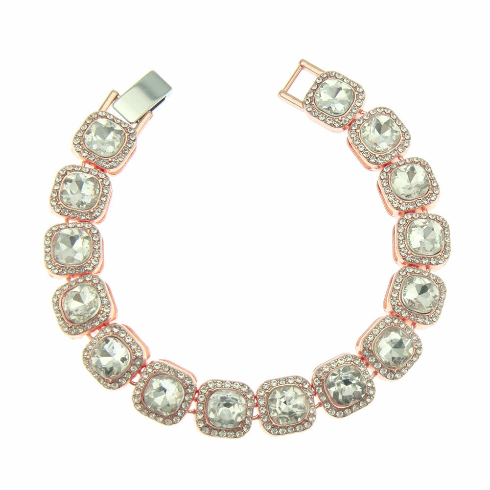 Wholesale Square Round Diamond Alloy Bracelet