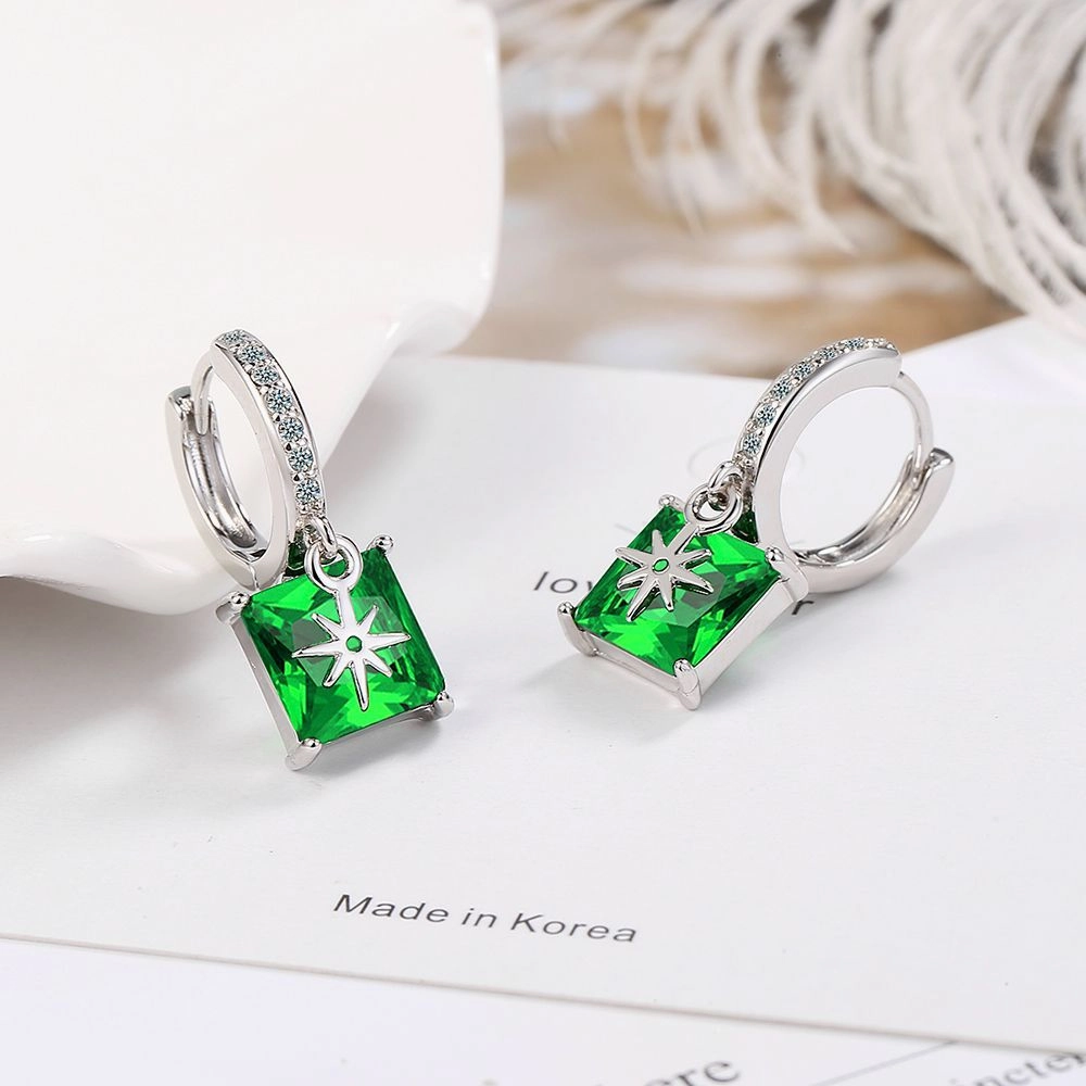 Wholesale Square Star Copper Earrings