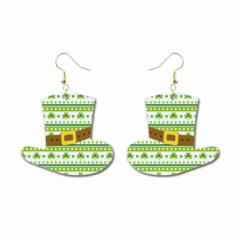 Wholesale St. Parker's Day Leather Earrings