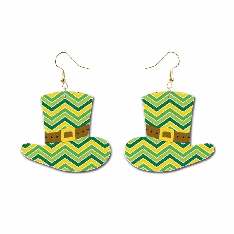 Wholesale St. Parker's Day Leather Earrings