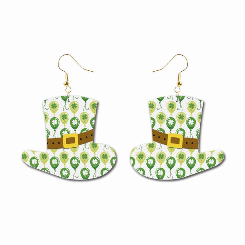 Wholesale St. Parker's Day Leather Earrings
