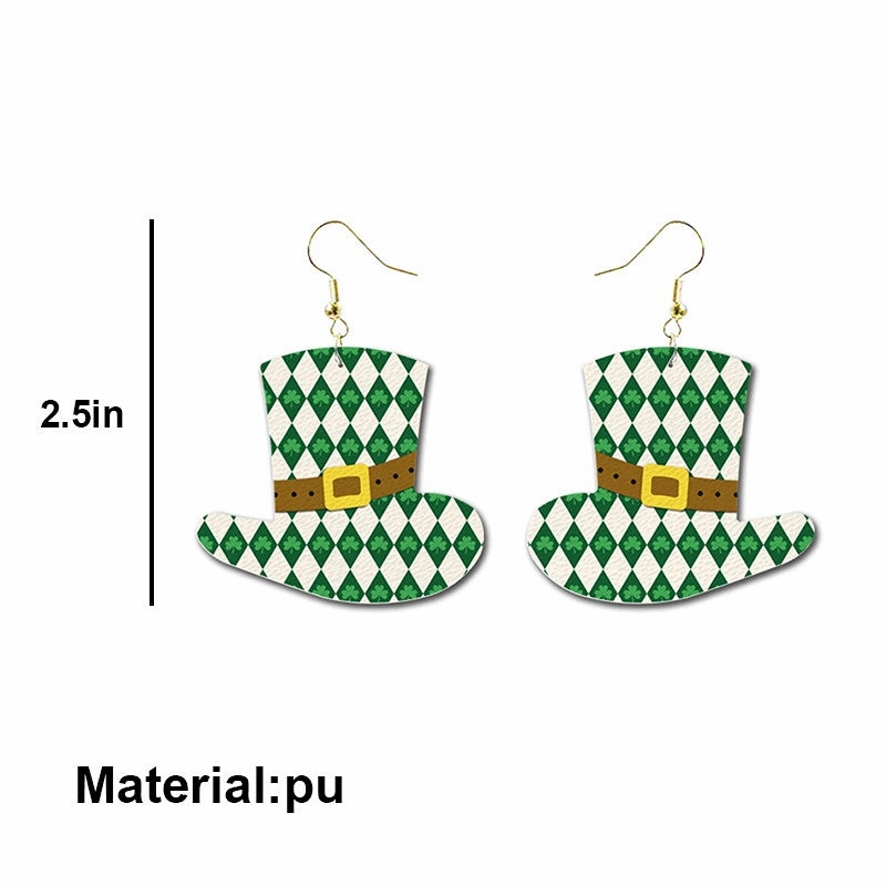 Wholesale St. Parker's Day Leather Earrings