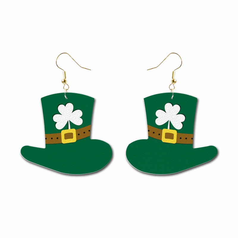 Wholesale St. Parker's Day Leather Earrings