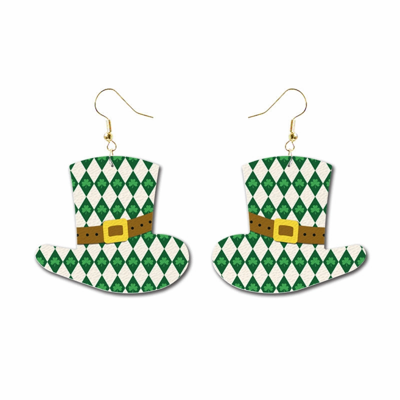 Wholesale St. Parker's Day Leather Earrings