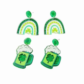Wholesale St. Patrick's Day Acrylic Earrings