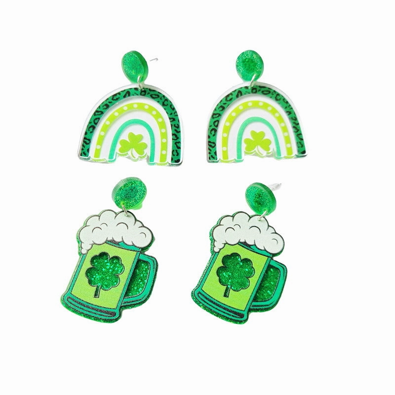 Wholesale St. Patrick's Day Acrylic Earrings