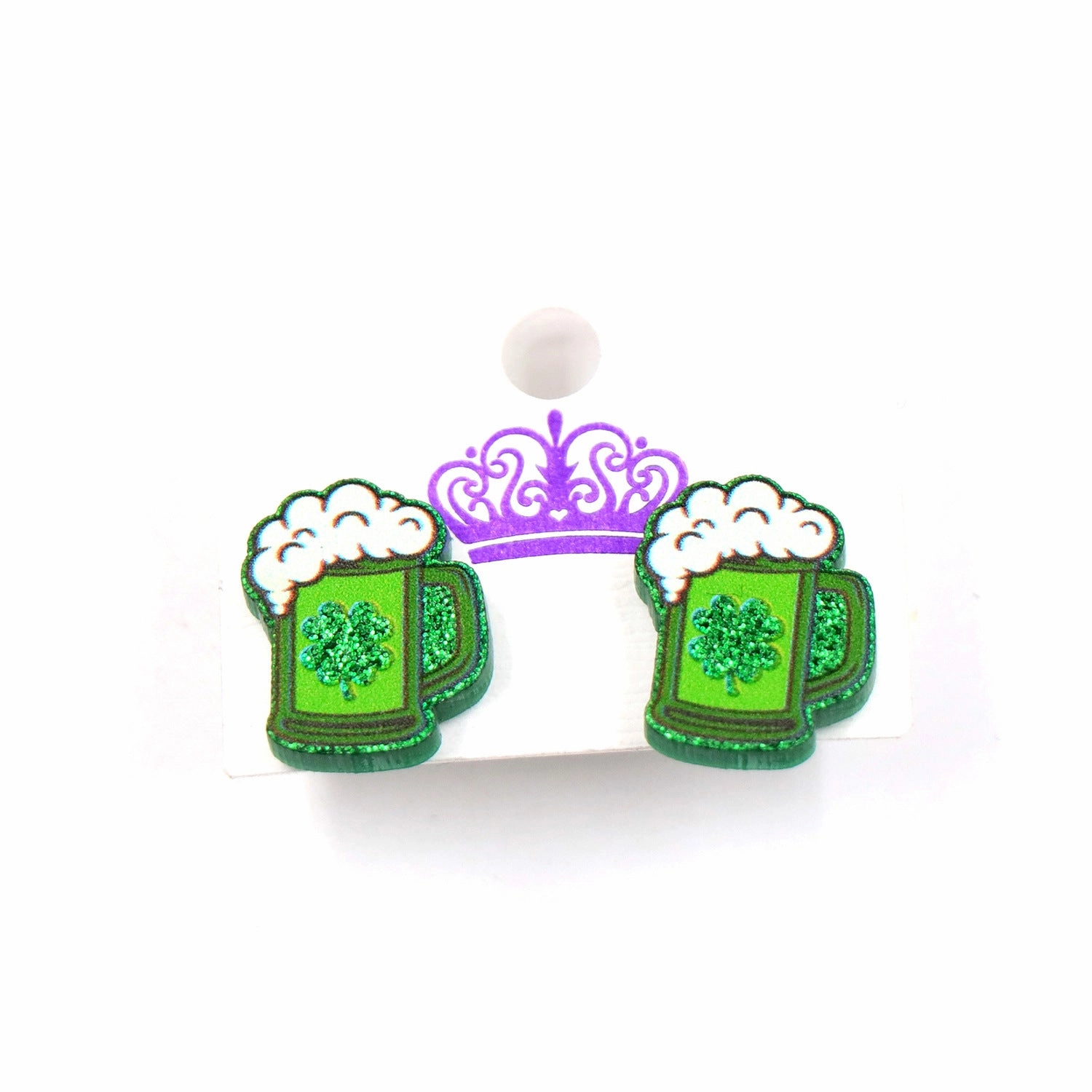 Wholesale St. Patrick's Day Beer Acrylic Earrings