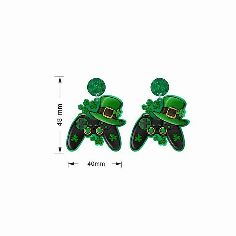 Wholesale St. Patrick's Day Rainbow Acrylic Earrings