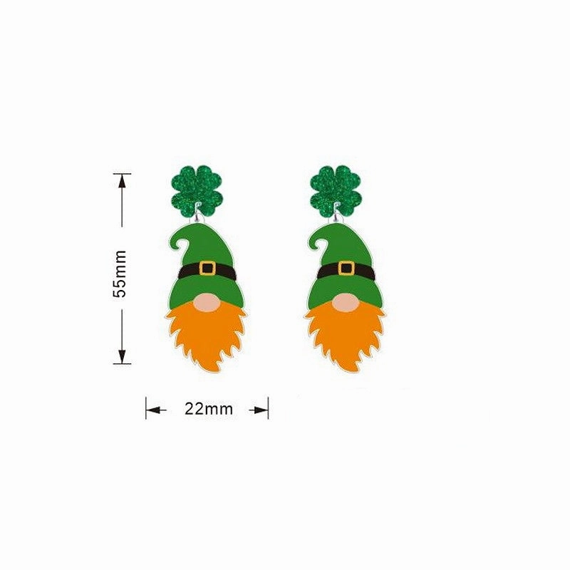 Wholesale St. Patrick's Day Rainbow Acrylic Earrings