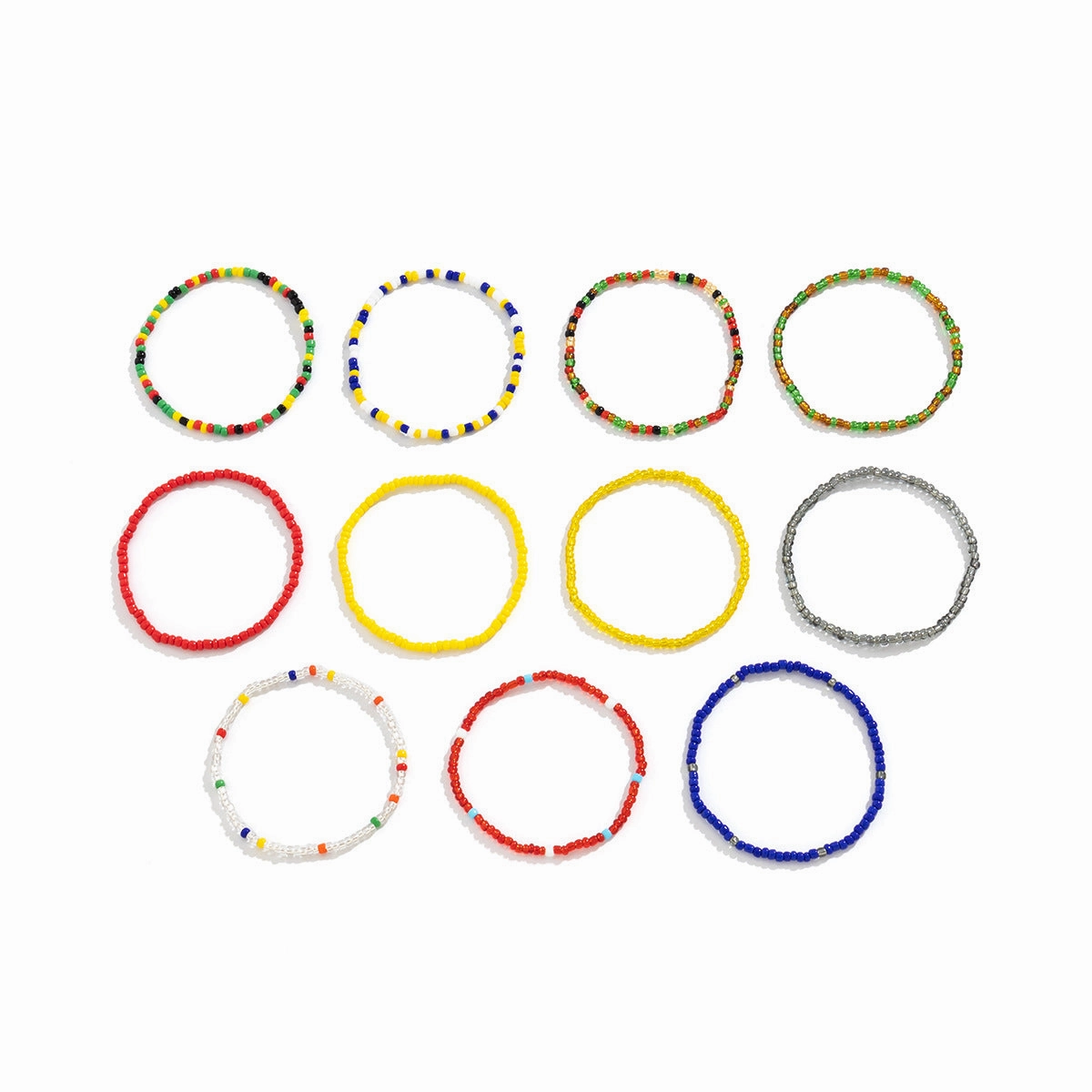 Wholesale Stacked Colorful Beads Rice Beads Set Bracelet