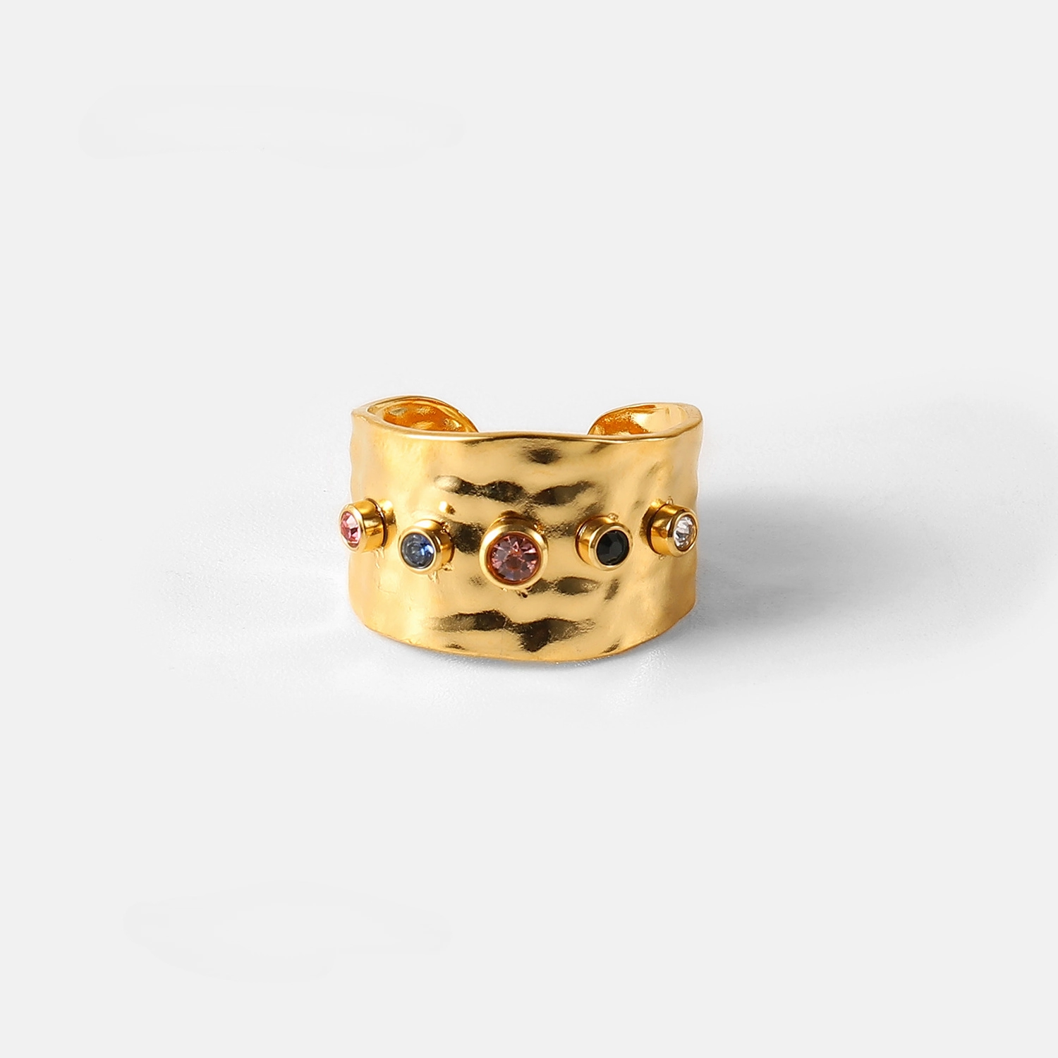 Wholesale Stainless Steel 18K Gold Plated Adjustable Rings