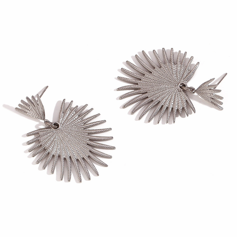 Wholesale Stainless Steel 18K Gold Plated Irregular Geometric Love Earrings