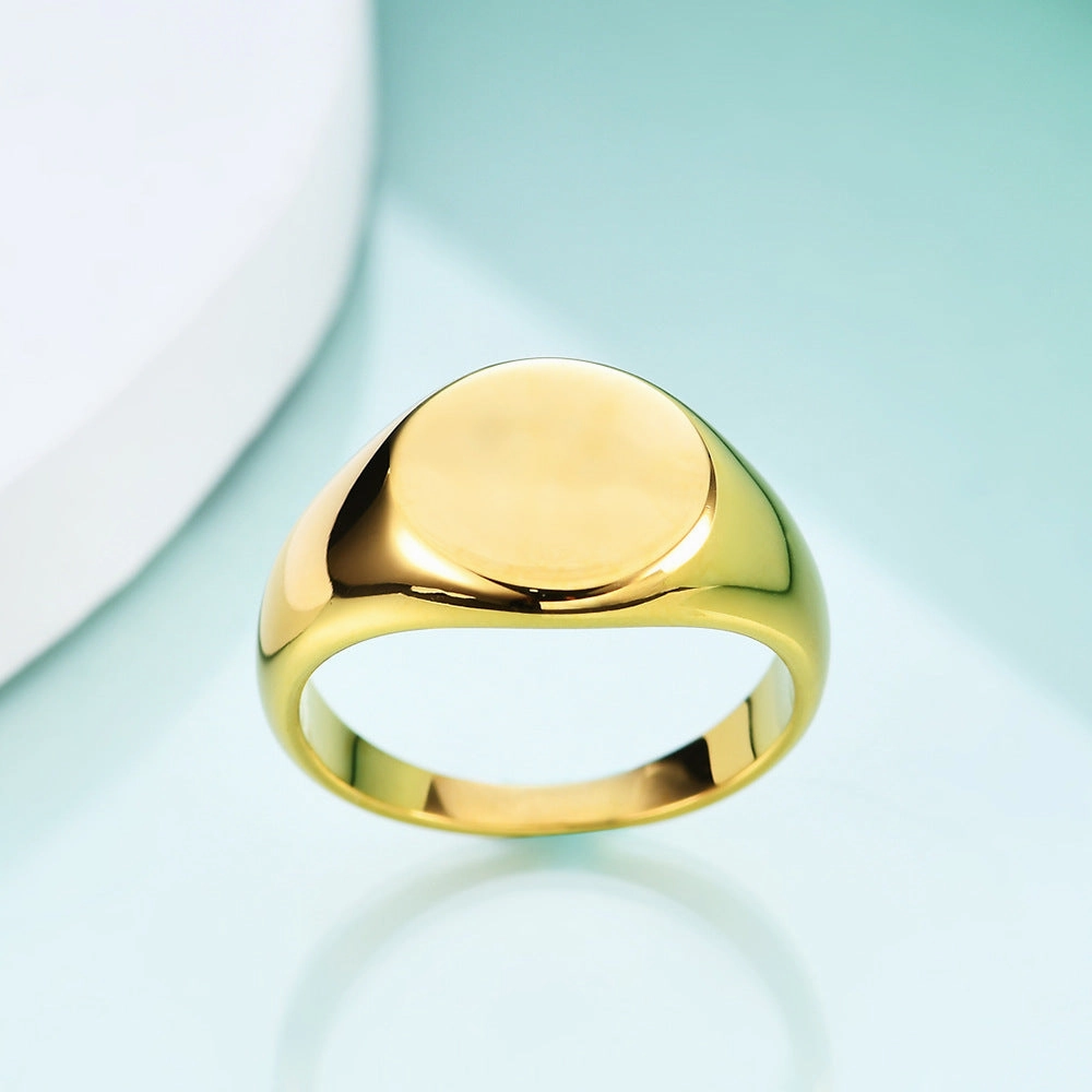 Wholesale Stainless Steel 18K Gold Simple Ring