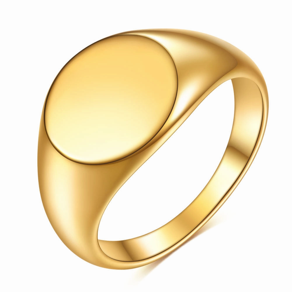 Wholesale Stainless Steel 18K Gold Simple Ring