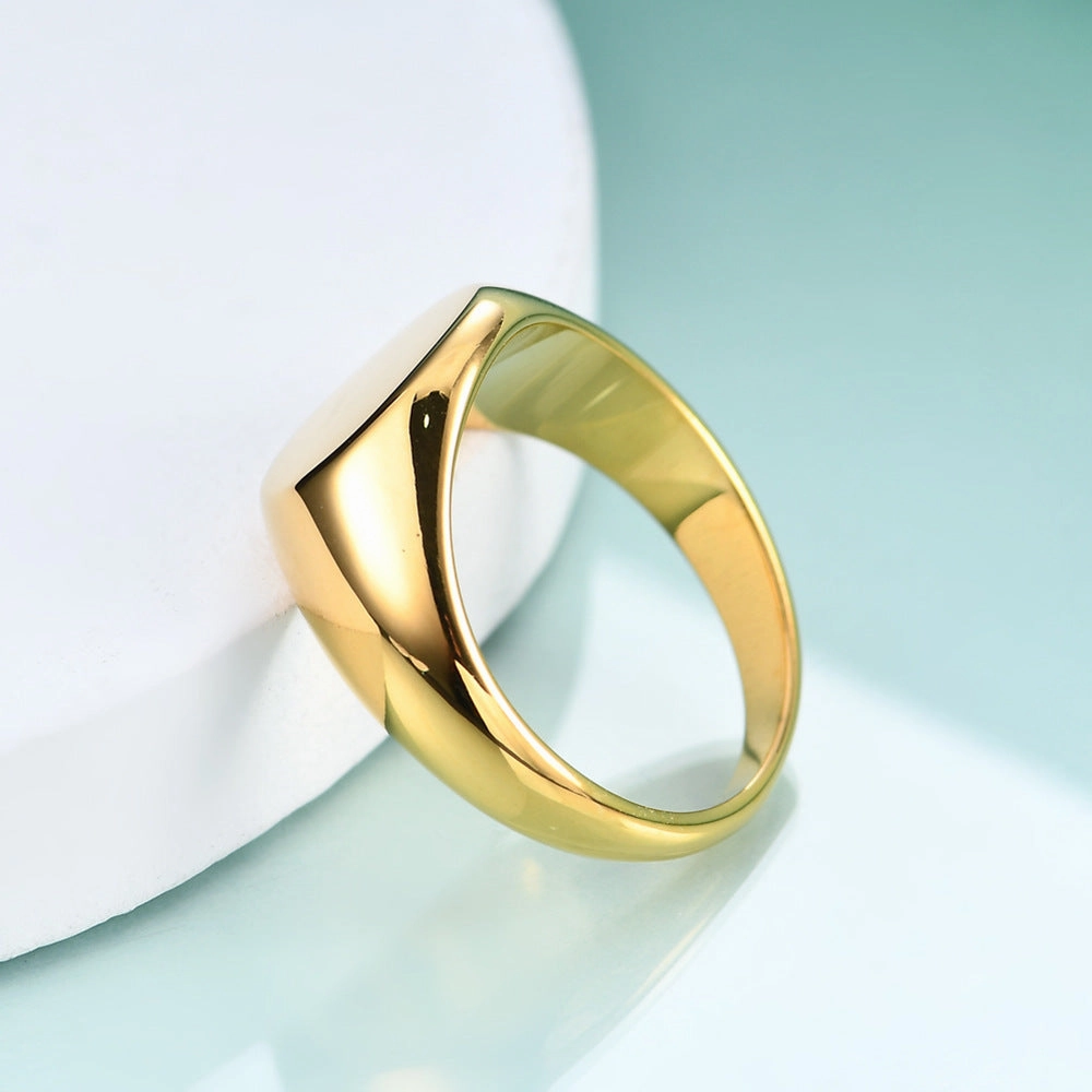 Wholesale Stainless Steel 18K Gold Simple Ring