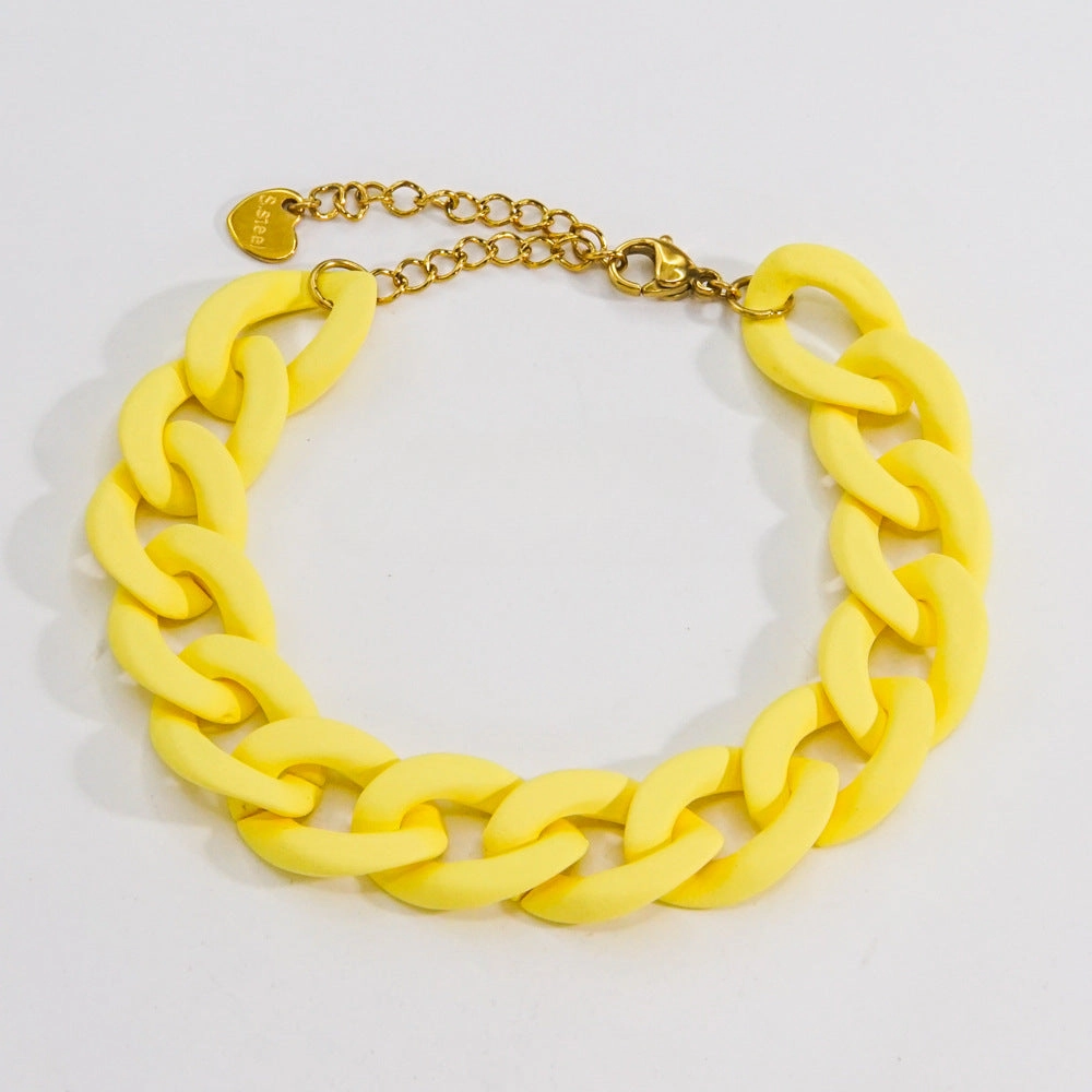 Wholesale Stainless Steel Acrylic Bracelet