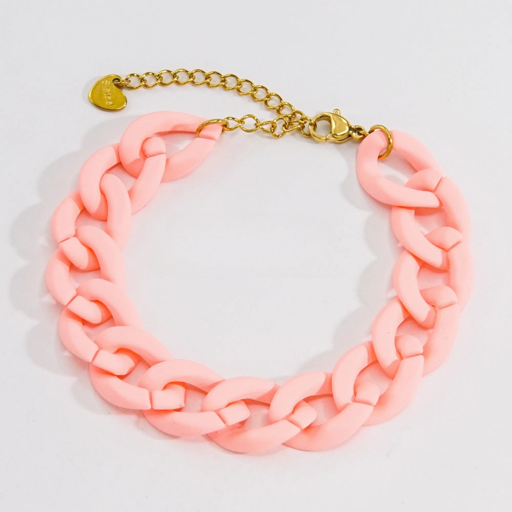 Wholesale Stainless Steel Acrylic Bracelet
