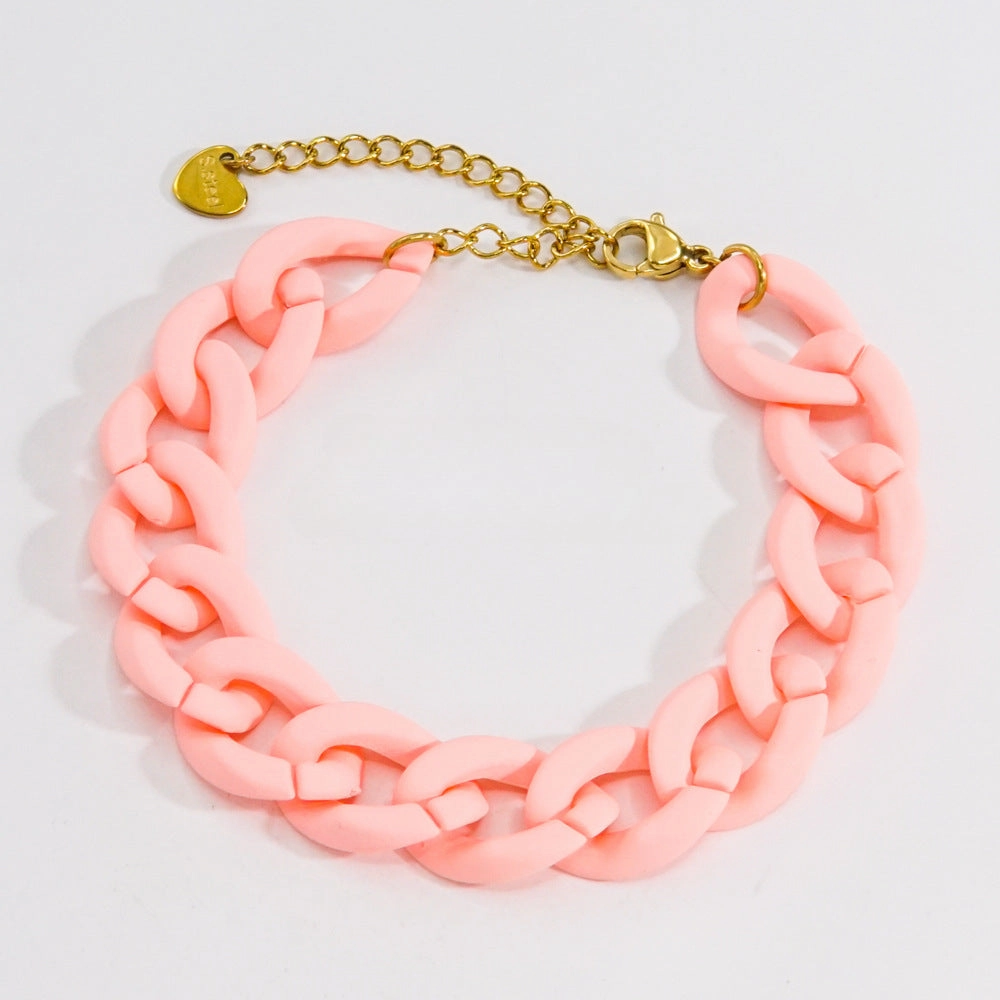 Wholesale Stainless Steel Acrylic Bracelet