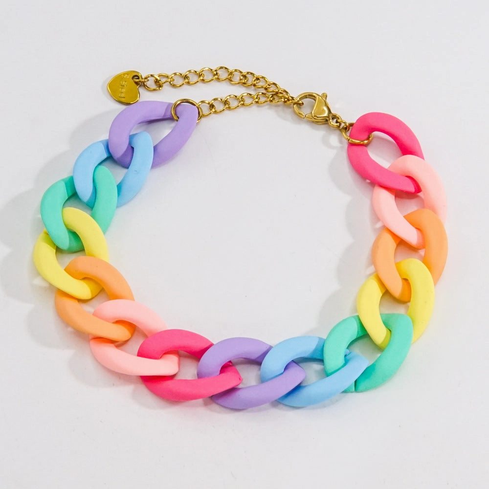 Wholesale Stainless Steel Acrylic Bracelet