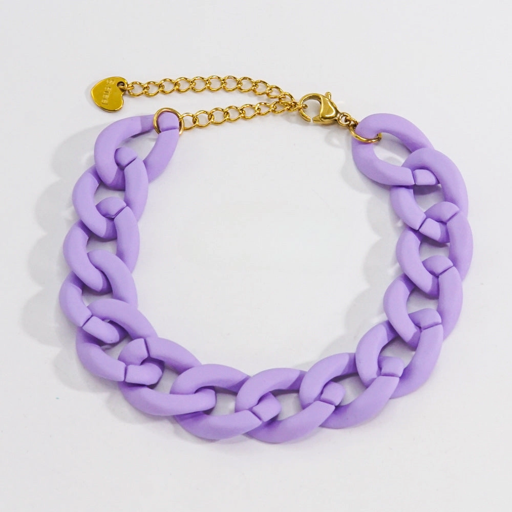 Wholesale Stainless Steel Acrylic Bracelet