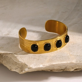 Wholesale stainless steel agate bracelet