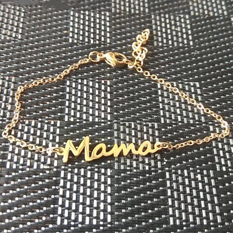 Wholesale Stainless Steel Alphabet Mother's Day Gift Bracelet