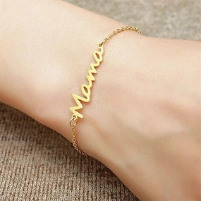 Wholesale Stainless Steel Alphabet Mother's Day Gift Bracelet