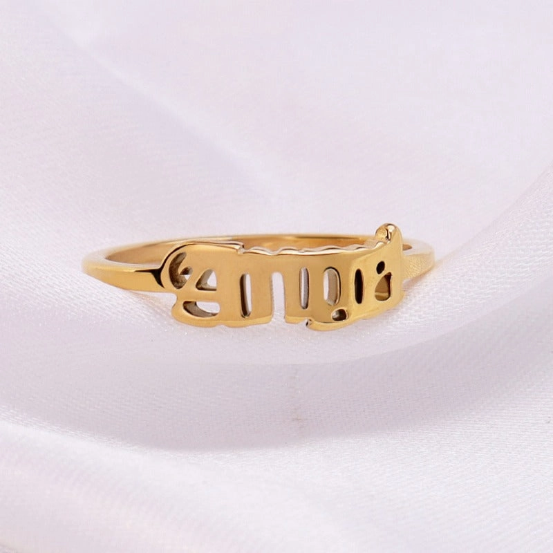 Wholesale Stainless Steel Angel Ring Women's Titanium Steel Feeling Ring