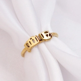Wholesale Stainless Steel Angel Ring Women's Titanium Steel Feeling Ring