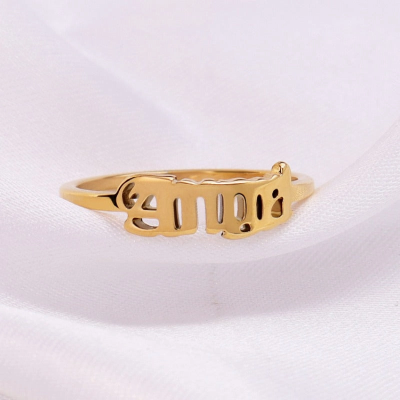 Wholesale Stainless Steel Angel Ring Women's Titanium Steel Feeling Ring
