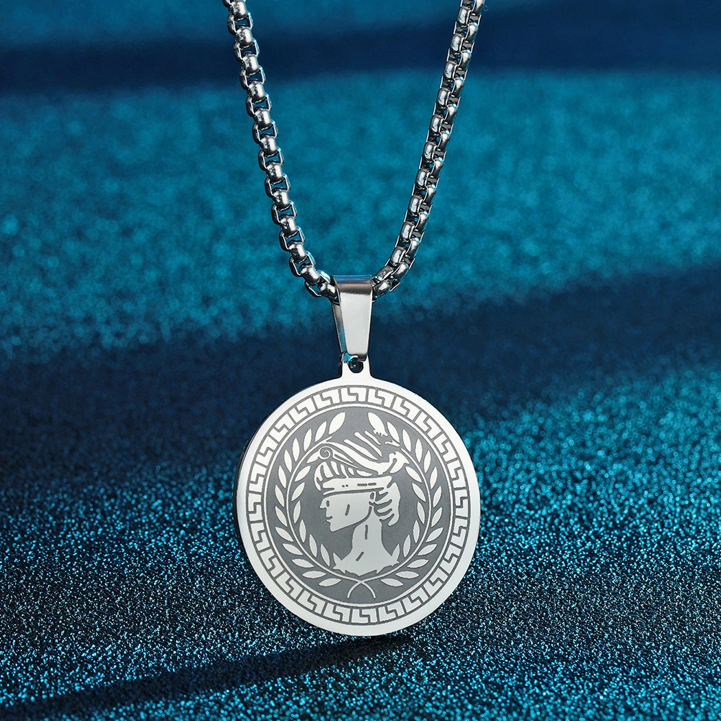 Wholesale Stainless Steel Athena Wisdom God of War Pendant Necklace