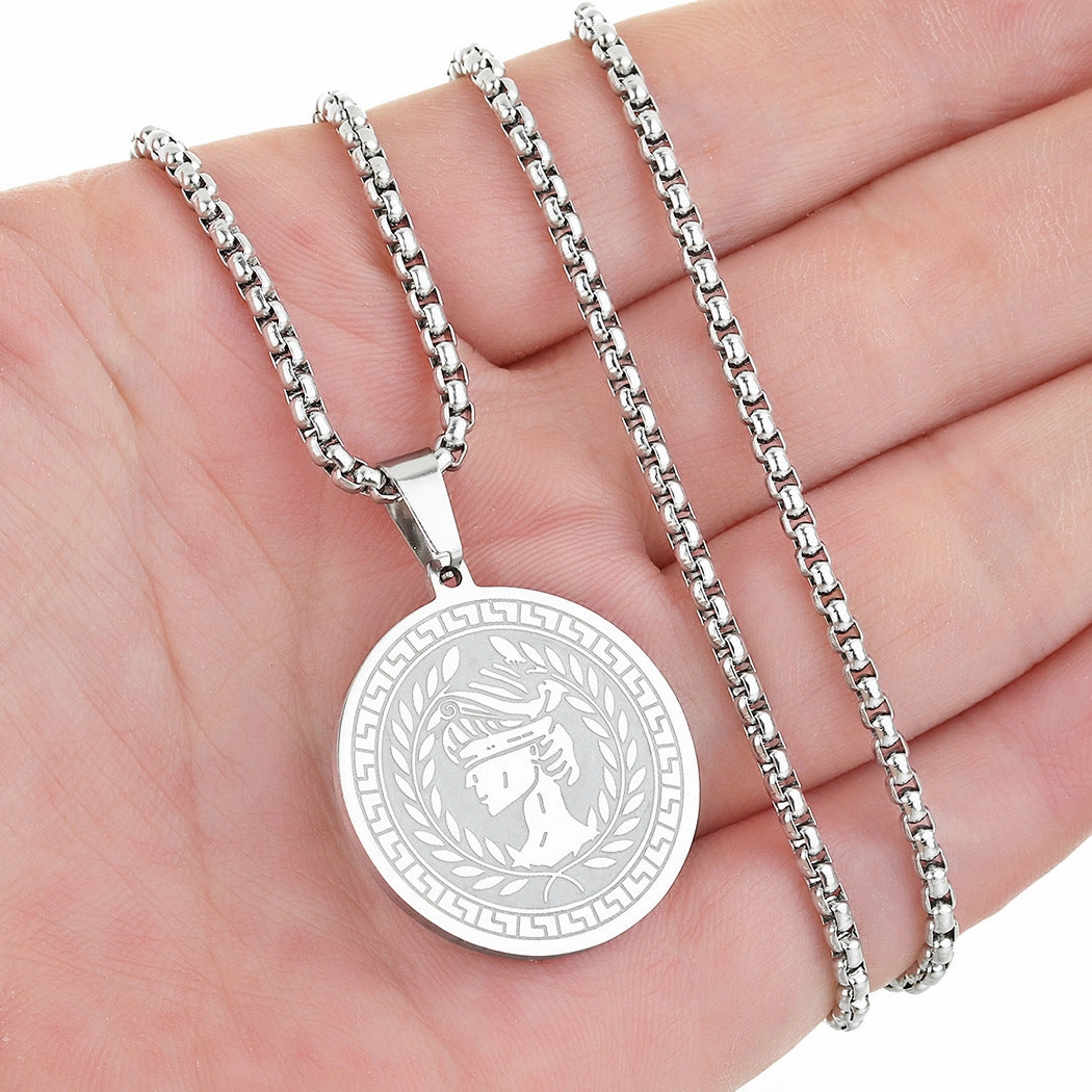 Wholesale Stainless Steel Athena Wisdom God of War Pendant Necklace