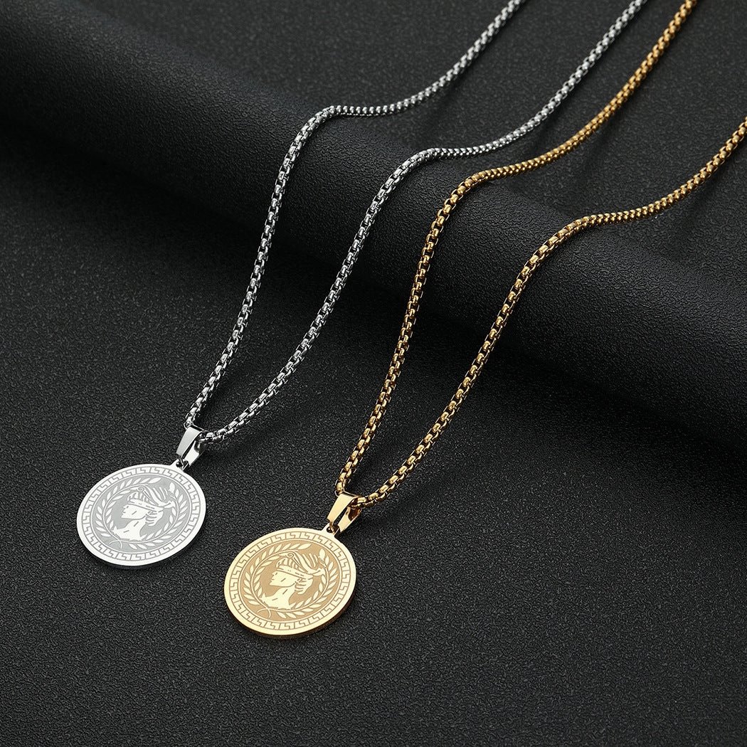 Wholesale Stainless Steel Athena Wisdom God of War Pendant Necklace