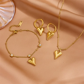 Wholesale Stainless Steel Ball Bead Love Pendant Necklace