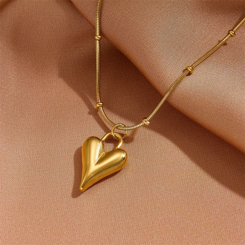 Wholesale Stainless Steel Ball Bead Love Pendant Necklace