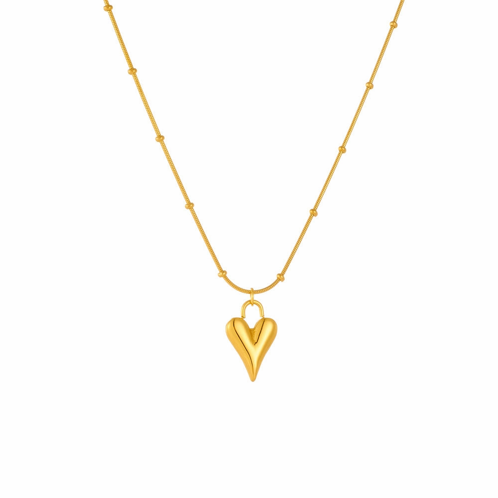 Wholesale Stainless Steel Ball Bead Love Pendant Necklace