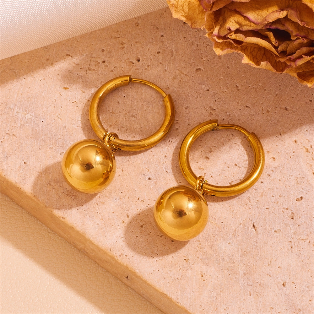 Wholesale Stainless Steel Ball Earrings Bracelet Necklace Set