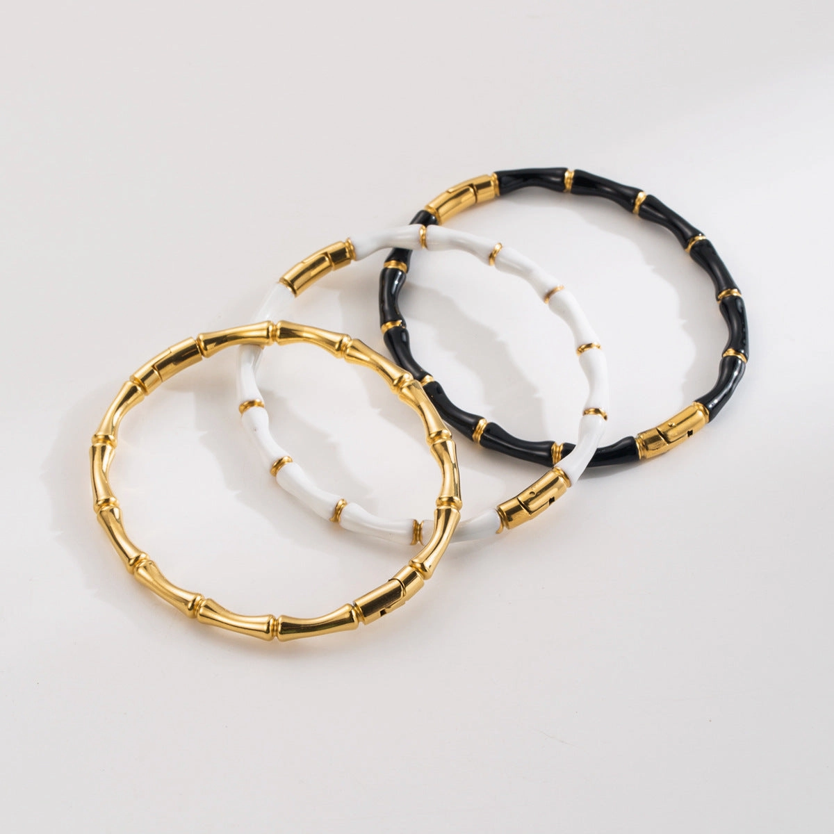 Wholesale Stainless Steel Bamboo Closed Bracelet