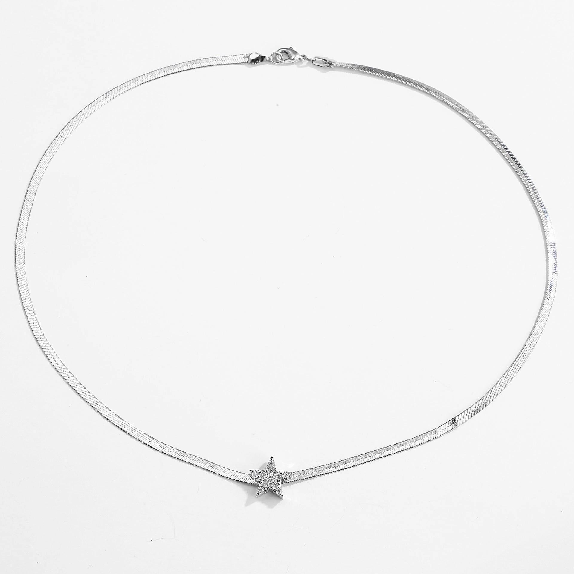 Wholesale Stainless Steel Blade Chain Love Peach Heart Star Necklace