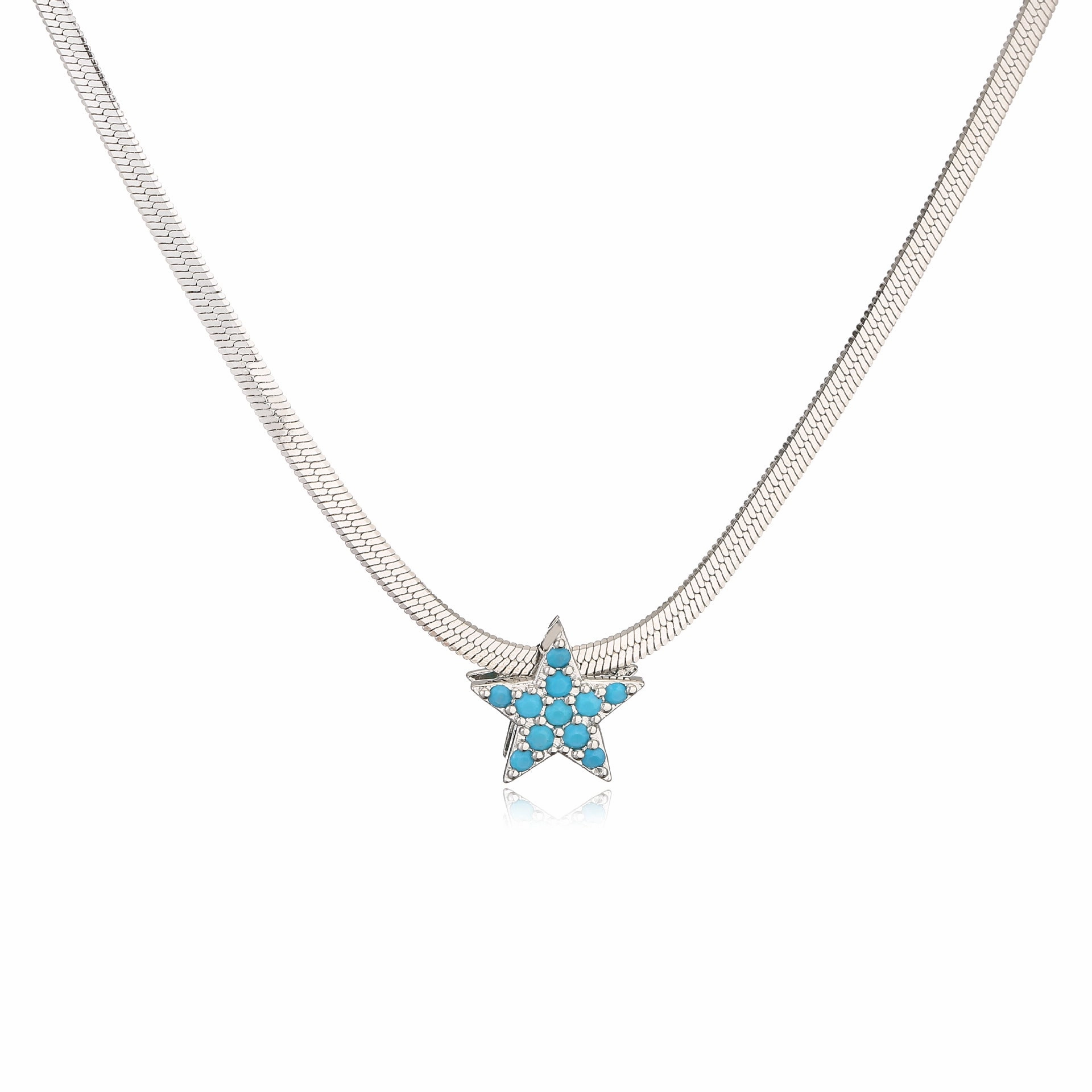 Wholesale Stainless Steel Blade Chain Love Peach Heart Star Necklace
