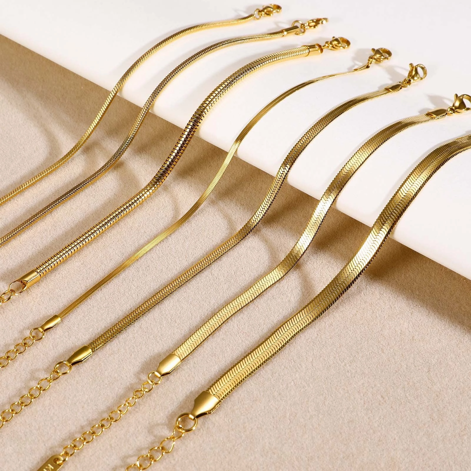 Wholesale Stainless Steel Blade Flat Snake Bracelet