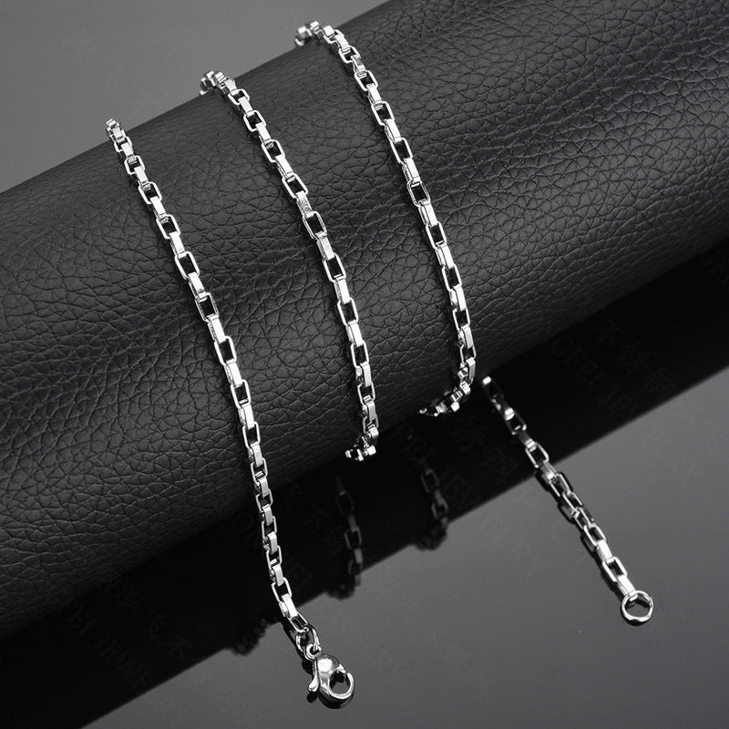 Wholesale Stainless Steel Box Chain Necklace