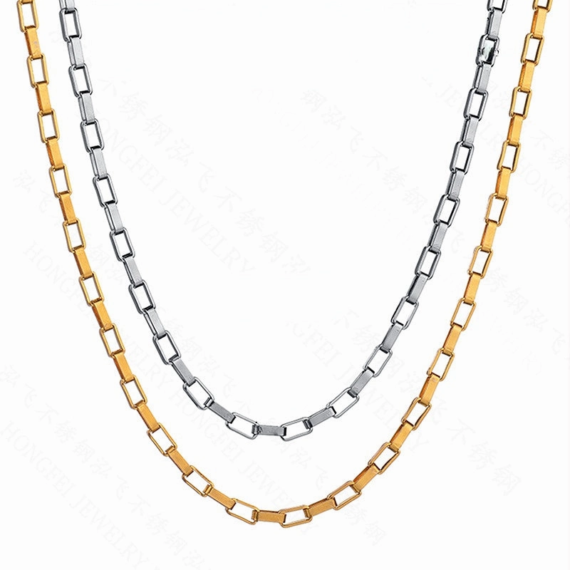 Wholesale Stainless Steel Box Chain Necklace