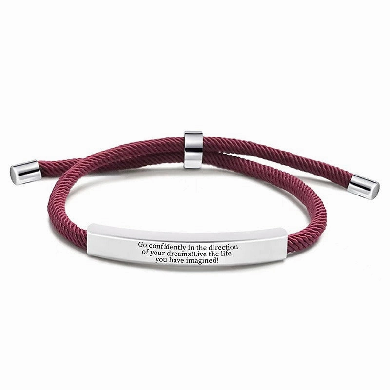 Wholesale Stainless Steel Braided 2024 Graduation Season Day Engraved Bracelet