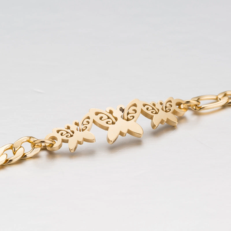 Wholesale Stainless Steel Butterfly Christmas Bracelet