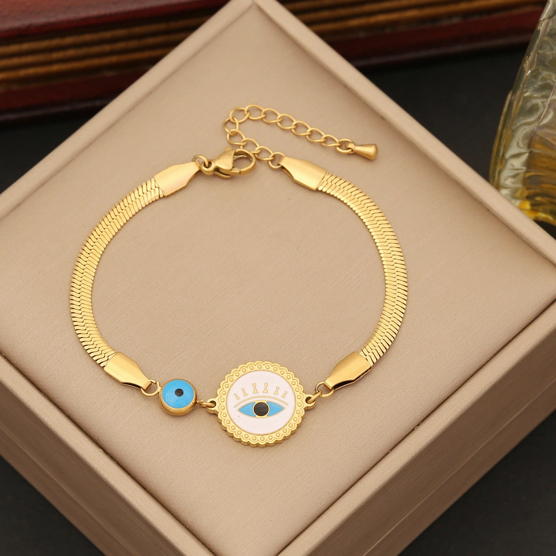 Wholesale Stainless Steel Butterfly Drip Oil Bracelet