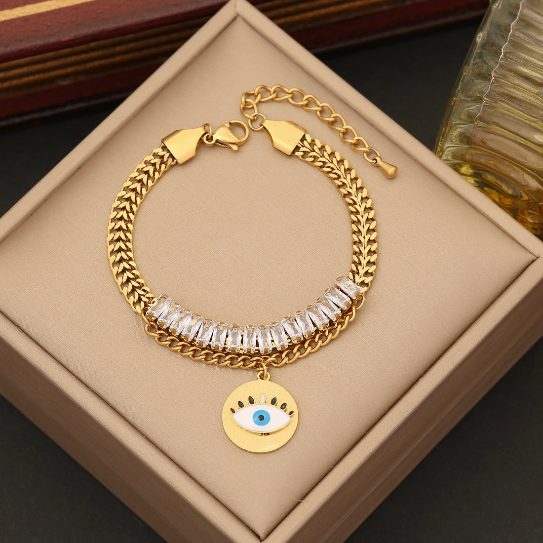 Wholesale Stainless Steel Butterfly Drip Oil Bracelet