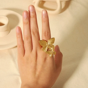 Wholesale Stainless Steel Butterfly Rings