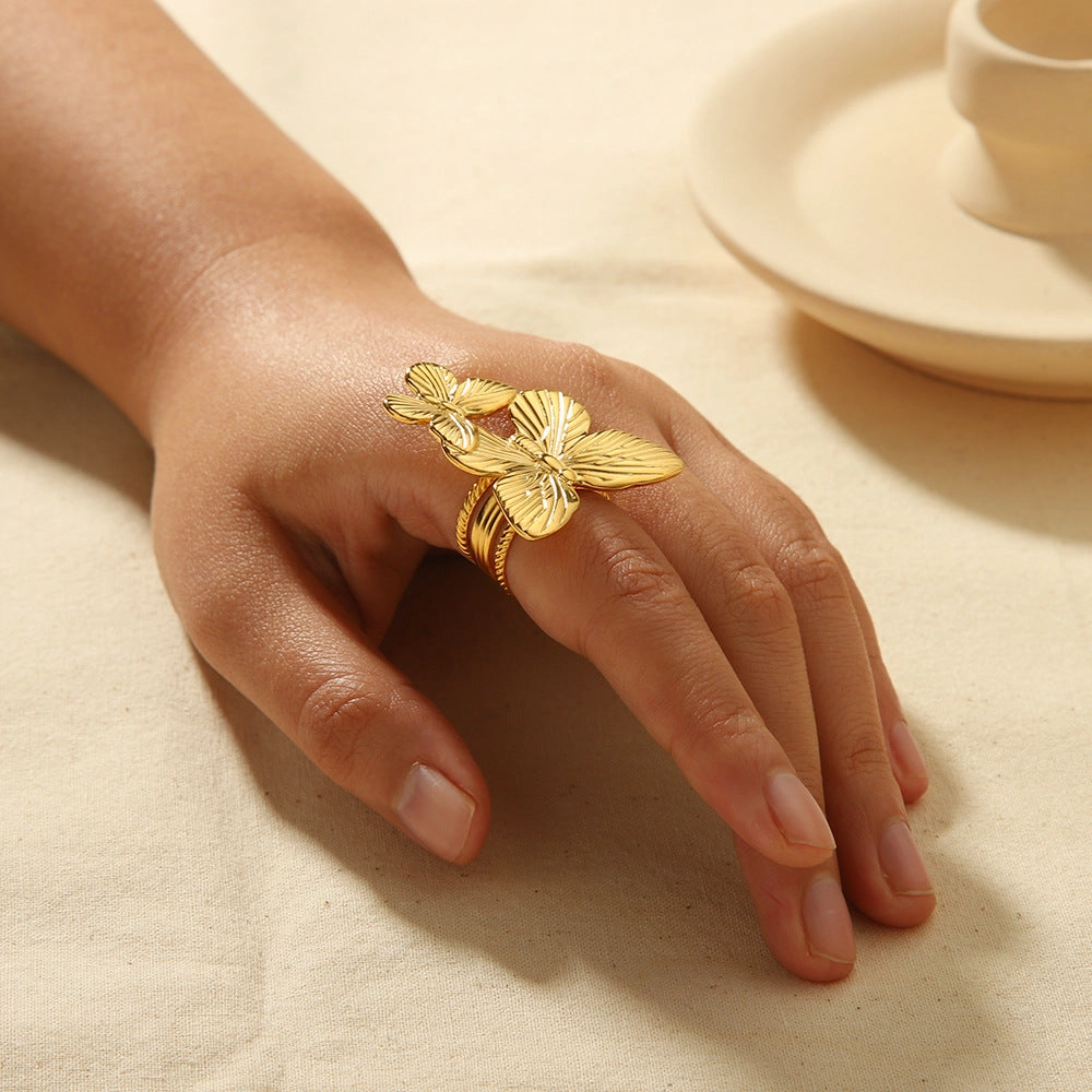 Wholesale Stainless Steel Butterfly Rings